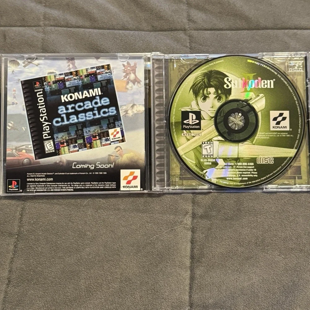 Suikoden II 2 Playstation PS1 CIB Manual & Reg Card Black Label  Excellent Cond.